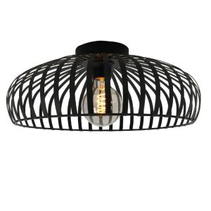 Schwarze industrielle Deckenlampe Stahl, Egine