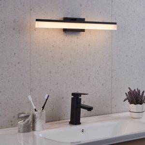 Schwarze moderne Wandleuchte Badezimmer Aluminium, Michelle, 11W, 3000K LED, IP44