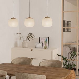 Taupe Pendelleuchte Glas, Claudia