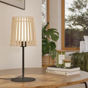 Holz Tischleuchte Landhaus, Farah, mit Schalter
