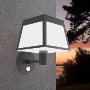 Schwarze Solar Außen Wandleuchte Kunststoff, Imelda, 7,5W, 3000K LED, IP65