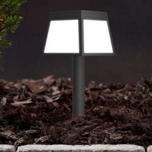 Schwarze Solar Außenstrahler Kunststoff, Imelda, 7,5W, 3000K LED, IP65