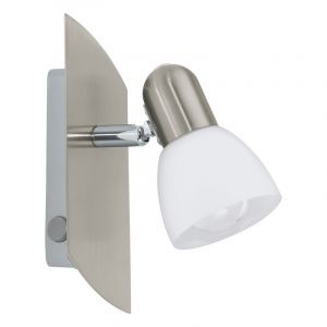 Nickel Deckenstrahler Stahl, Niene, mit Schalter