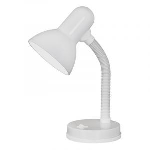 Weiße Schreibtischlampe Kunststoff, Granza, mit Schalter