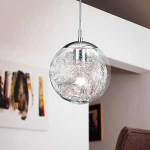 Chrom design Pendelleuchte Glas, Zakria