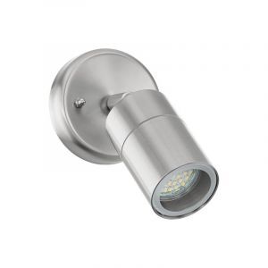Silberne Außenleuchte Glas, Jaydae, IP44