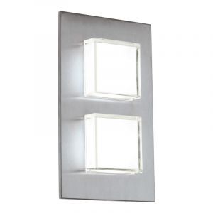Silberne moderne Außenleuchte Edelstahl, Jorien, 3W, 3000K LED, IP44