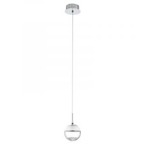 Chrom design Pendelleuchte Glas, Jorg, 5W, 3000K LED