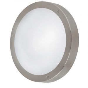 Silberne Außenleuchte Glas, Bob, IP44