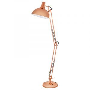 Kupfer industrielle Stehlampe Metall, Josha, mit Schalter