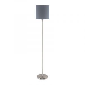 Graue moderne Stehlampe Stoff, Abano, mit Schalter