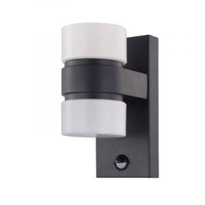 Anthrazit moderne Außen Wandleuchte mit Bewegungsmelder Aluminium, Birte, IP44