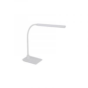 Weiße moderne Schreibtischlampe Kunststoff, Brennan, 5W, 4000K LED, mit Touch-Dimmer