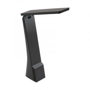 Schwarze moderne Schreibtischlampe Kunststoff, Chama, 1W, White Switch LED, mit Touch-Dimmer