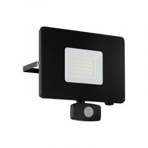Schwarze Außen Wandleuchte mit Bewegungsmelder Aluminium, Joey, IP44