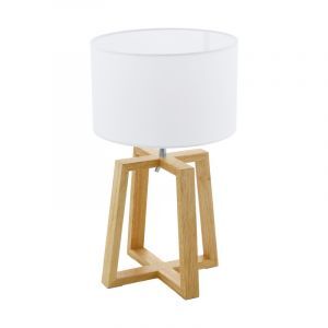Holz Tischleuchte Braun, Maico, mit Schalter