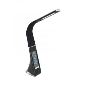 Schwarze moderne Schreibtischlampe Kunststoff, Malissa, 3W, 5000K LED, mit Schalter
