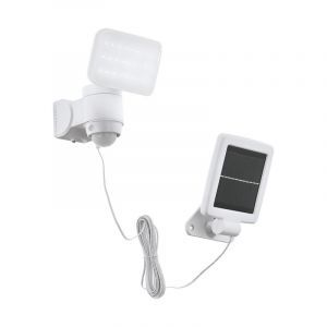 Weiße Solar Außen Wandleuchte Kunststoff, Frits, 5W, 6500K LED, IP44
