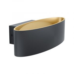 Goldene moderne Wandleuchte Aluminium, Elmar, 10W, 3000K LED