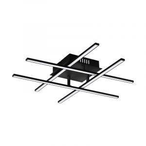 Schwarze moderne Deckenlampe Stahl, Arantxa, 21W, 3000K LED