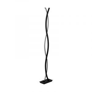 Schwarze moderne Stehlampe Aluminium, Arantxa, 32W, 3000K LED, mit Schalter