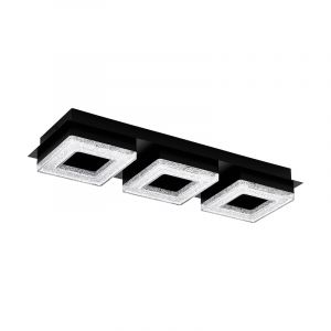 Schwarze design Deckenlampe Stahl, Arjo, 4W, 3000K LED