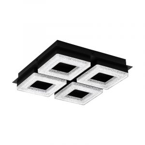 Schwarze design Deckenlampe Stahl, Arjo, 4W, 3000K LED