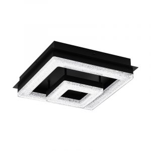 Schwarze design Deckenlampe Stahl, Arjo, 12W, 3000K LED