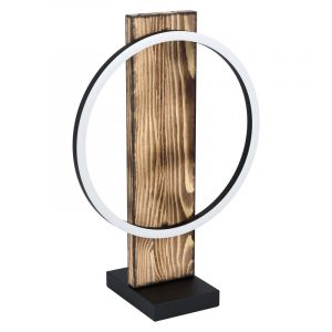 Holz Tischleuchte Braun, Annebel, 12W, 3000K LED, mit Schalter