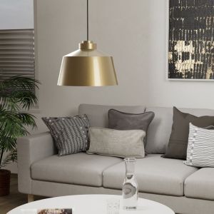 Goldene industrielle Pendelleuchte Aluminium, Kwinten