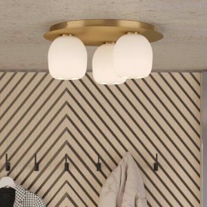Weiße design Deckenleuchte Glas, Jeannine