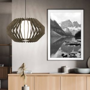 Holz Pendelleuchte Braun, Lianda
