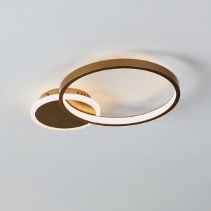 Goldene moderne Deckenleuchte Aluminium, Sivan, 15W, warm- bis kaltweiß einstellbare LED, 3-stufig dimmbar
