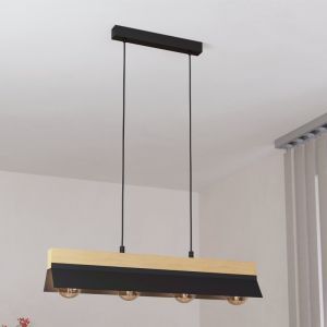 Schwarze industrielle Pendelleuchte Aluminium, Kyla