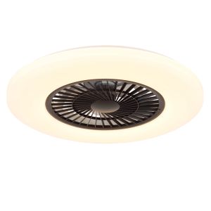 Weiße moderne Deckenventilator Kunststoff, Kjelt, 40W, RGBW LED, mit Fernbedienung