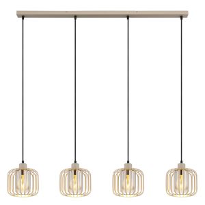 Beige industrielle Pendelleuchte Esszimmer Metall, Jolanda