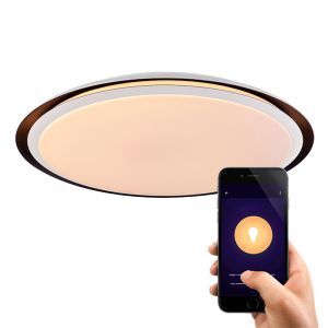 Weiße moderne Smart Deckenleuchte Metall, Invo, 40W, warm- bis kaltweiß einstellbare LED