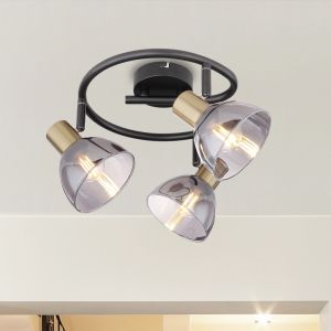 Goldene moderne Deckenstrahler Glas, Arthur