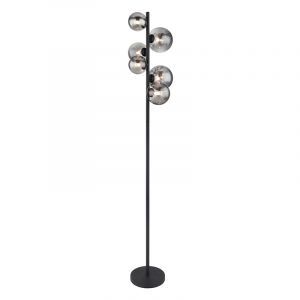 Schwarze design Stehlampe Glas, Melinda, mit Schalter