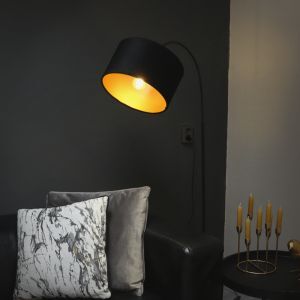 Moderne Bogenlampe Gold, Urvin, mit Schalter