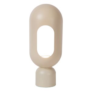 Taupe Tischleuchte Modern, Barris, mit Schalter