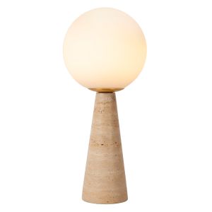 Taupe Tischleuchte Modern, Evin, mit Schalter