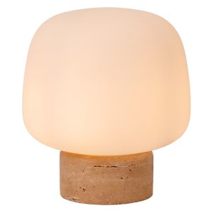 Weiße Tischleuchte Modern, Anston, mit Schalter