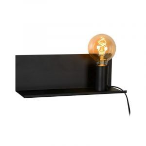 Schwarze Wandleuchte Modern, Sebo, mit Schalter