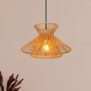Rattan Pendelleuchte Braun, Tasman