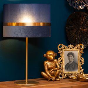 Blaue Tischleuchte Retro, Extravaganza Tusse, mit Schalter