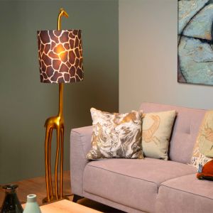 Braune Stehlampe Retro, Extravaganza Miss Tall, mit Schalter