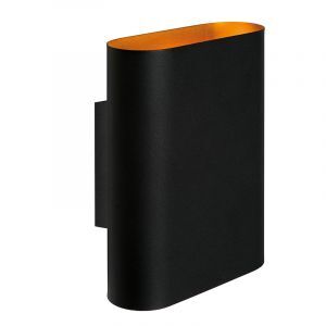 Goldene Wandleuchte Modern, Ovalis