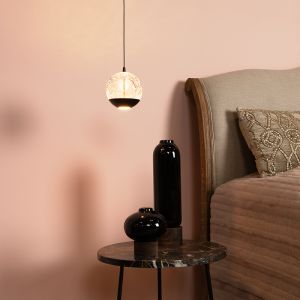 Schwarze Pendelleuchte Modern, Sentubal, 6,3W, 2700K LED