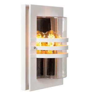 Weiße Außenleuchte Modern, Privas, IP44